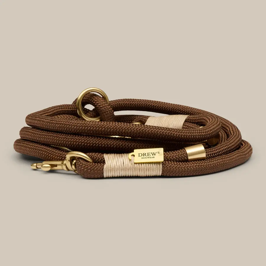 Espresso Brown justerbar hundesnor af reb